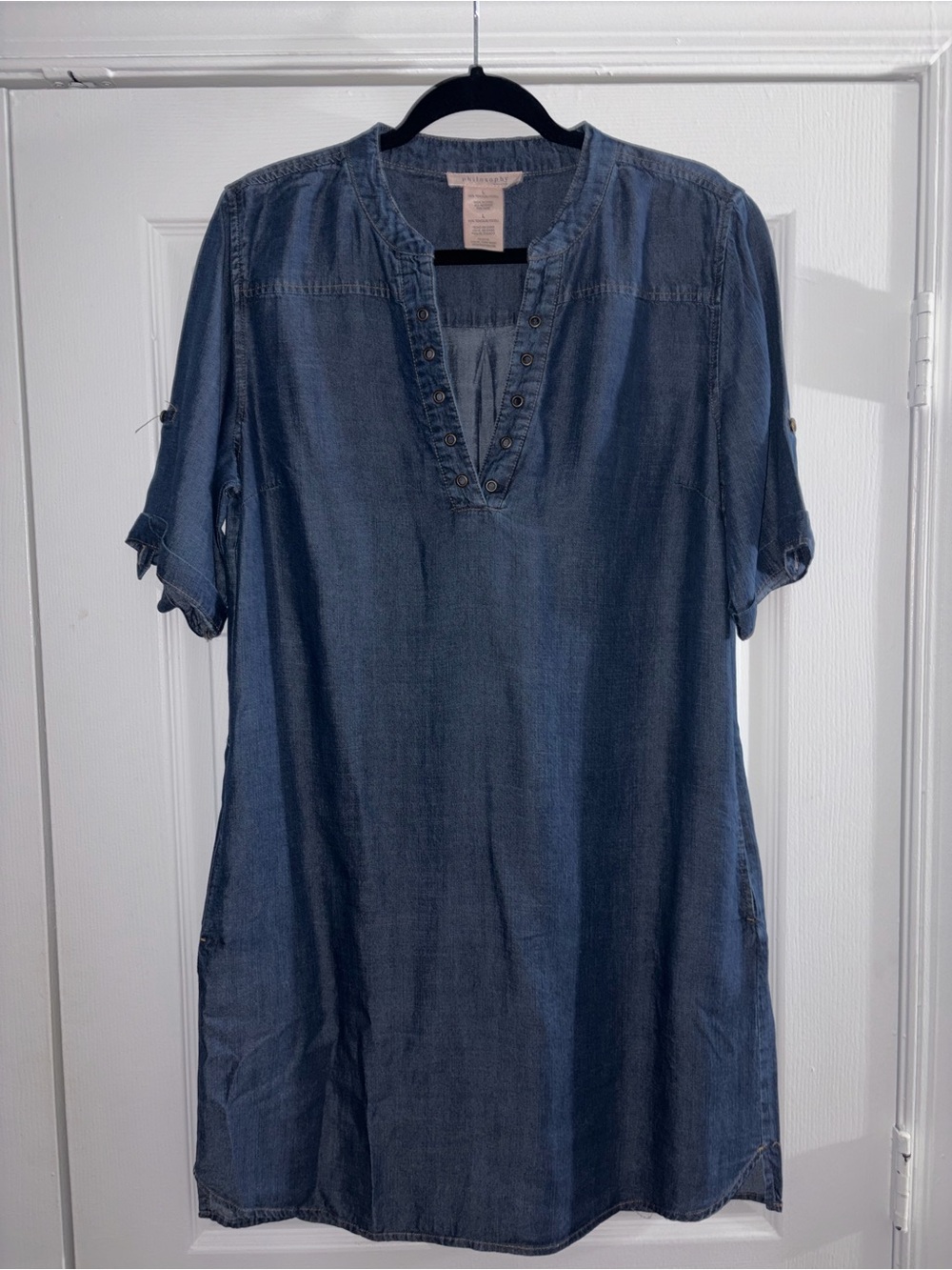 Philosophy Dark Wash Denim Tunic Dress